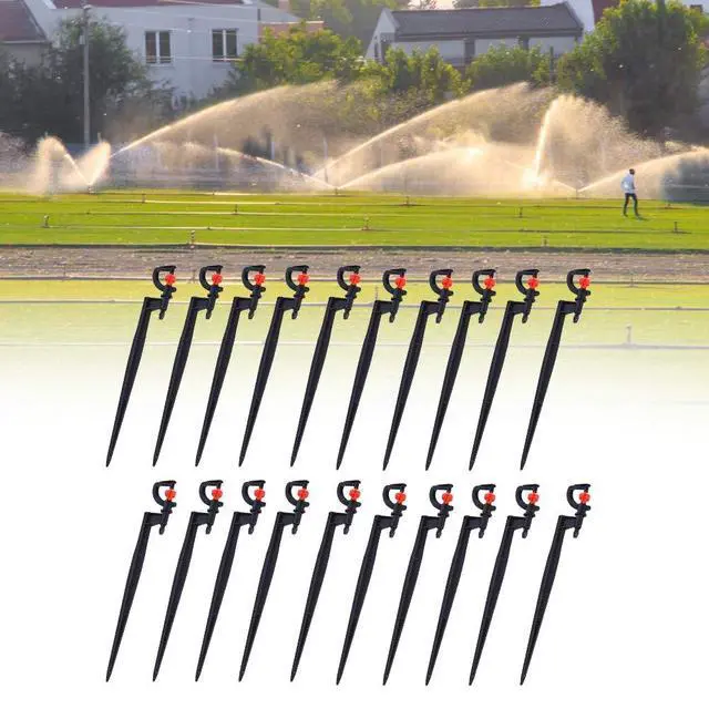 Alt view image 4 of 7 - 20pcs Irrigation Drippers Drip, G Type 360 Degree Rotation Micro Spray Adjustable Sprinkler Watering Spray Nozzle Accessory DIY Plant Watering Set for Garden Lawn - Plastic Material