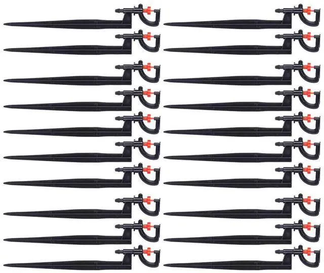 Alt view image 6 of 7 - 20pcs Irrigation Drippers Drip, G Type 360 Degree Rotation Micro Spray Adjustable Sprinkler Watering Spray Nozzle Accessory DIY Plant Watering Set for Garden Lawn - Plastic Material