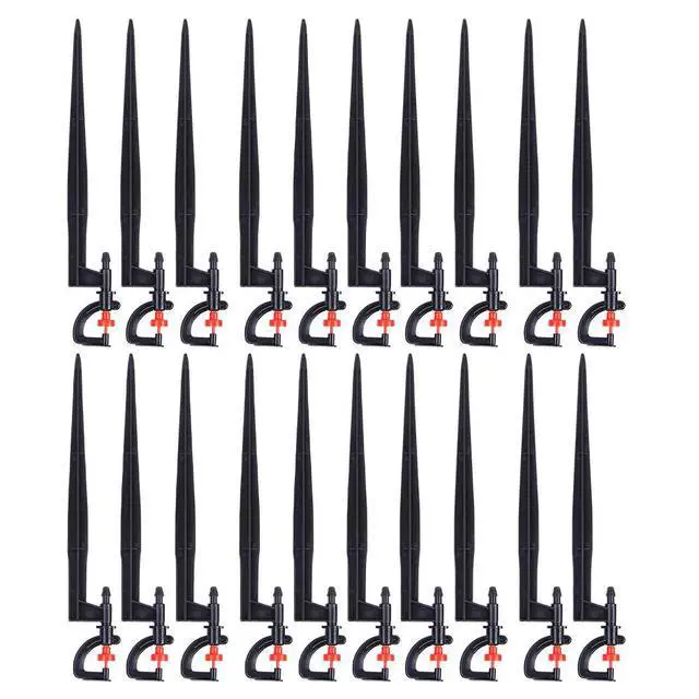 Alt view image 7 of 7 - 20pcs Irrigation Drippers Drip, G Type 360 Degree Rotation Micro Spray Adjustable Sprinkler Watering Spray Nozzle Accessory DIY Plant Watering Set for Garden Lawn - Plastic Material