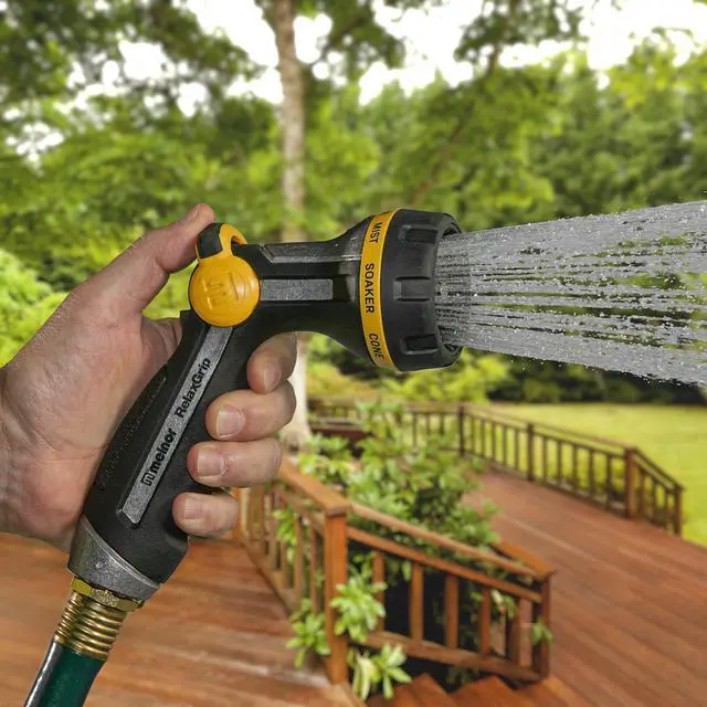 Alt view image 2 of 7 - 65188AMZ RelaxGrip Metal Nozzle, Multi-Pattern, Arthritis Foundation Ease of Use Certified, Quick Connect Bundle, Black, Yellow