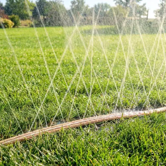 Alt view image 6 of 7 - Sprinkler Soaker Hose 15 FT, Watering Hose with Holes, High-Efficiency Water-Saving Sprinklers System for Lawn and Garden with Staples