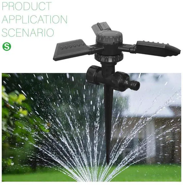 Alt view image 3 of 6 - Sprinkler for Yard, Automatic Water Sprayer Irrigation for Garden, 360 Degree Rotating Lawn Sprinkler Coverage, Adjustable Angle Water Sprinklers for Yard Lawn Greenhouse Vegatable Watering
