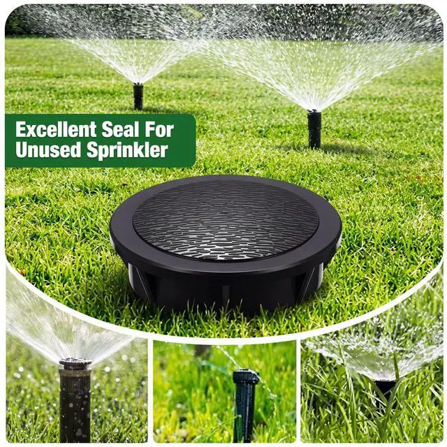 Alt view image 6 of 6 - 10 Pack Sprinkler Head Caps Compatible with Rain Bird 1800XC 1800 Series Spray Bodies, UV-Resistant ABS Replacement with O-Ring for Lawn Garden Sprinkler System Maintenance