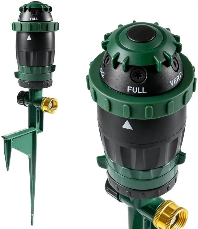 Main image of Gear Drive Sprinkler for Yard, Heavy Duty 5-Pattern 360 Degree Rotary Water Sprinkler with Spike Base, Durable Lawn Sprinkler with 3/4 Inch Adapters for Large Area Garden
