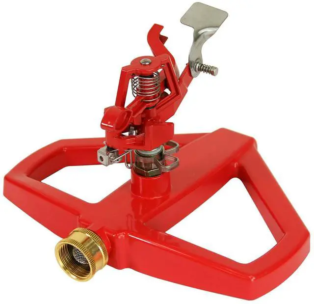 Main image of 4980: Platform Impact Sprinkler, 360 Degree Automatic With Base for Gardens and Lawns, Up to 85ft Coverage Area, Yards and Garden Watering, Red