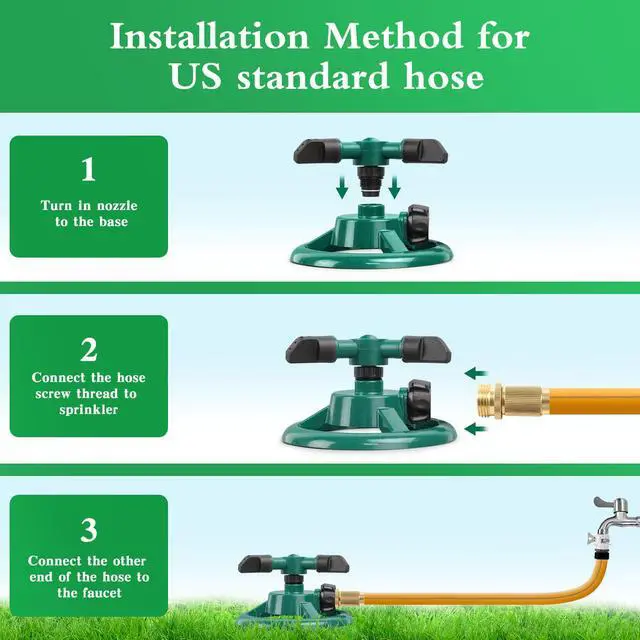 Alt view image 5 of 7 - Sprinklers for Yard, Water Sprinkler for Lawn, 360 Degree Rotating Lawn Sprinkler for Yard Large Area, Sprinklers for Kids, Pets Playing