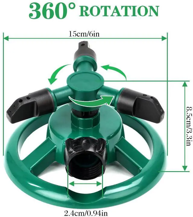 Alt view image 6 of 7 - Sprinklers for Yard, Water Sprinkler for Lawn, 360 Degree Rotating Lawn Sprinkler for Yard Large Area, Sprinklers for Kids, Pets Playing