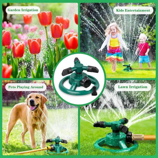 Alt view image 7 of 7 - Sprinklers for Yard, Water Sprinkler for Lawn, 360 Degree Rotating Lawn Sprinkler for Yard Large Area, Sprinklers for Kids, Pets Playing