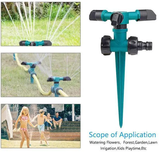 Alt view image 5 of 7 - Yard Sprinklers, Lawn Sprinkler for Yard Rotating 360 Degree Covering Large Area, Garden Water Sprinkler to Automatically Sprinkler for Yard - SP12
