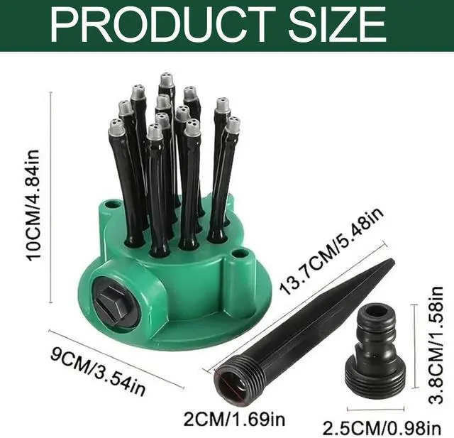 Alt view image 2 of 7 - 360 Degree Garden Automatic Multi Sprinkler Garden Lawn Sprinklers Roof Cooling & Efficient Gardening Tools, Perfect Housewarming Gift