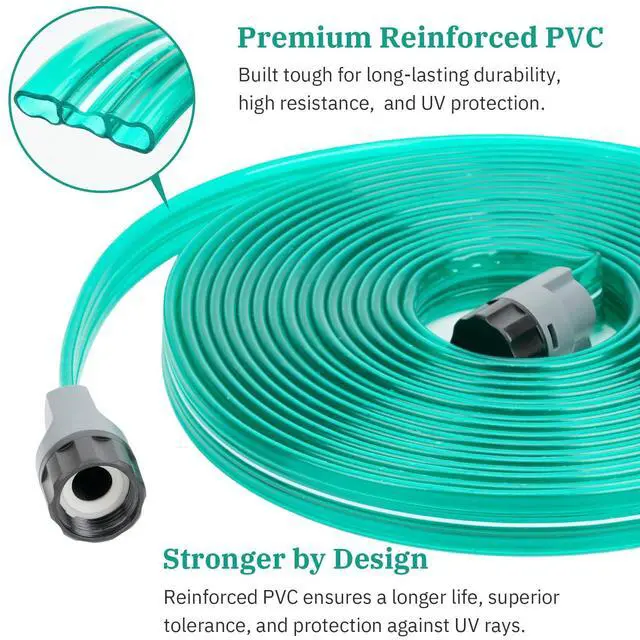 Alt view image 5 of 6 - Sprinkler Soaker Hose 20 ft for Garden, Watering Hose with Holes, Drip Sprinklers Irrigation System for Lawn and Garden