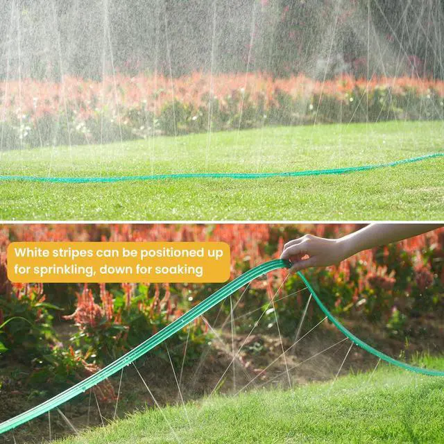 Alt view image 3 of 6 - Sprinkler Soaker Hose 20 ft for Garden, Watering Hose with Holes, Drip Sprinklers Irrigation System for Lawn and Garden