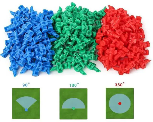 Main image of 150pcs 90/180/360 Degree Polyethylene (PE) Micro Sprayer Refraction Automizing Sprinkler Nozzle Irrigation System Garden Lawn Plant Irrigation Water Sprinkler