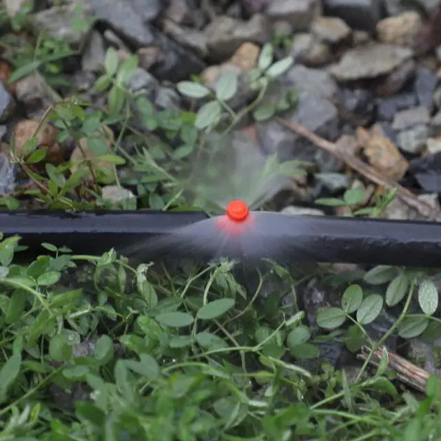 Alt view image 4 of 6 - 150pcs 90/180/360 Degree Polyethylene (PE) Micro Sprayer Refraction Automizing Sprinkler Nozzle Irrigation System Garden Lawn Plant Irrigation Water Sprinkler