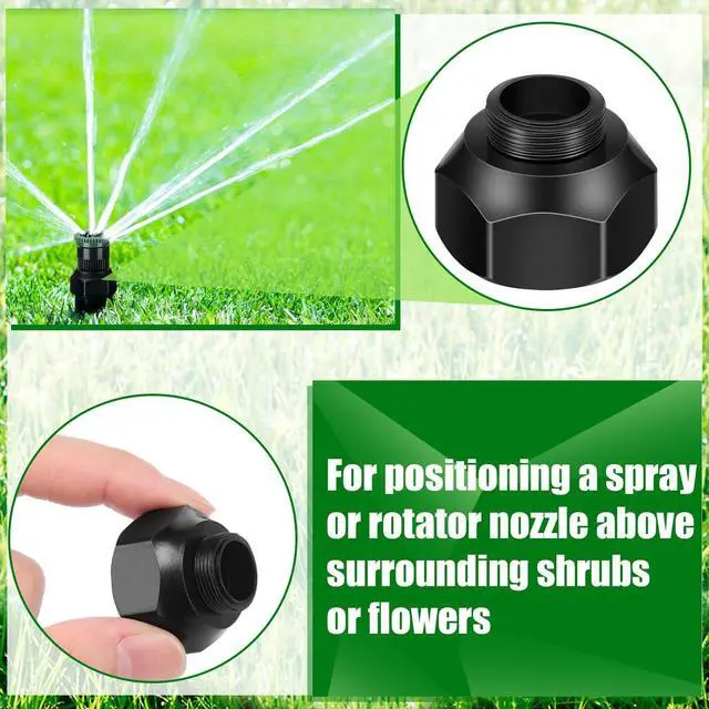 Alt view image 6 of 7 - 25pcs Shrub Head Sprinkler Adapter Adjustable Irrigation Thread Adapter Without Nozzle to 1/2" Npt for Outdoor Garden Lawn