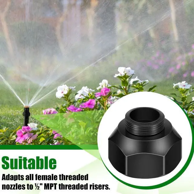 Alt view image 5 of 7 - 25pcs Shrub Head Sprinkler Adapter Adjustable Irrigation Thread Adapter Without Nozzle to 1/2" Npt for Outdoor Garden Lawn
