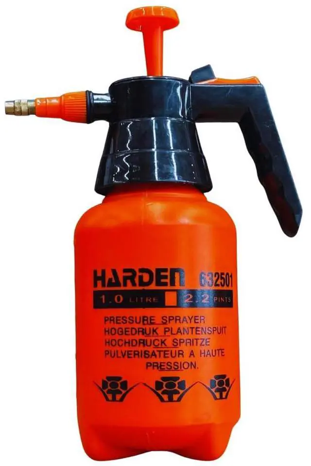 Main image of 34oz (0.26 Gallon) Pump Sprayer, Handheld Garden Sprayer for Weeds, Plants, Lawn Care & Cleaning, Adjustable Pressure with Copper Nozzle