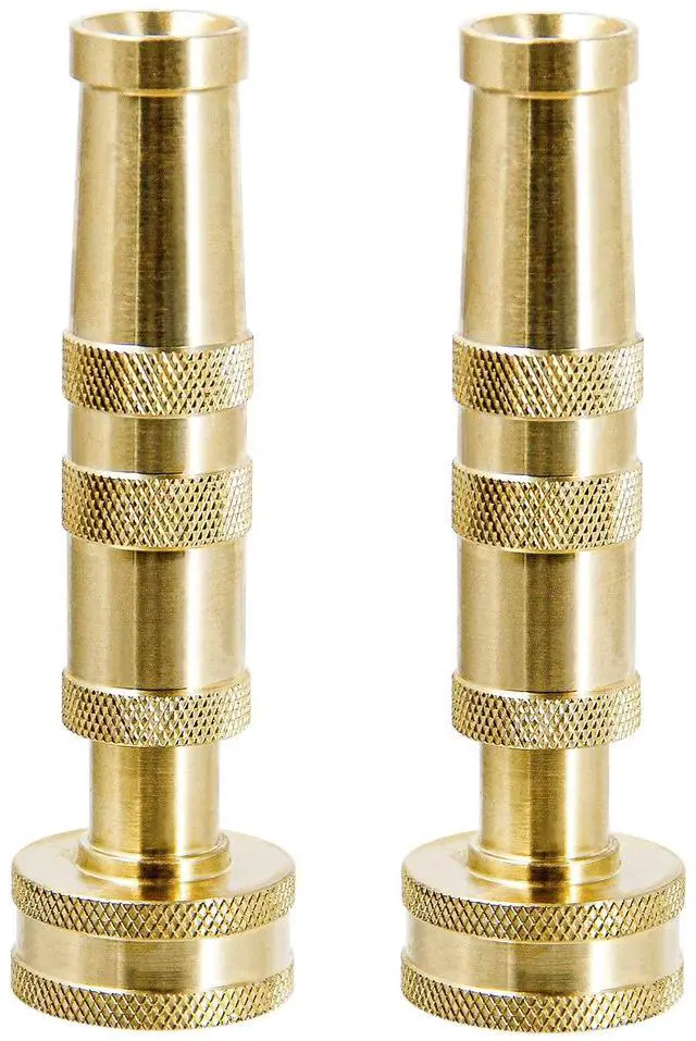 Main image of Heavy-Duty Brass Adjustable Twist Hose Nozzle, 2 Pack, TWIS3432