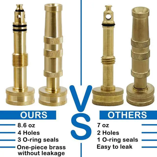 Alt view image 4 of 7 - Heavy-Duty Brass Adjustable Twist Hose Nozzle, 2 Pack, TWIS3432