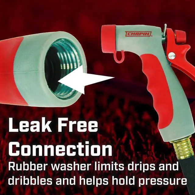 Alt view image 4 of 7 - USA 4693: High Temp, Hot Water Pistol Grip Spray Nozzle with Threaded Connection, Stream Spray for Cleaning, Washing Cars, Watering and Outdoor Jobs, Red/Black