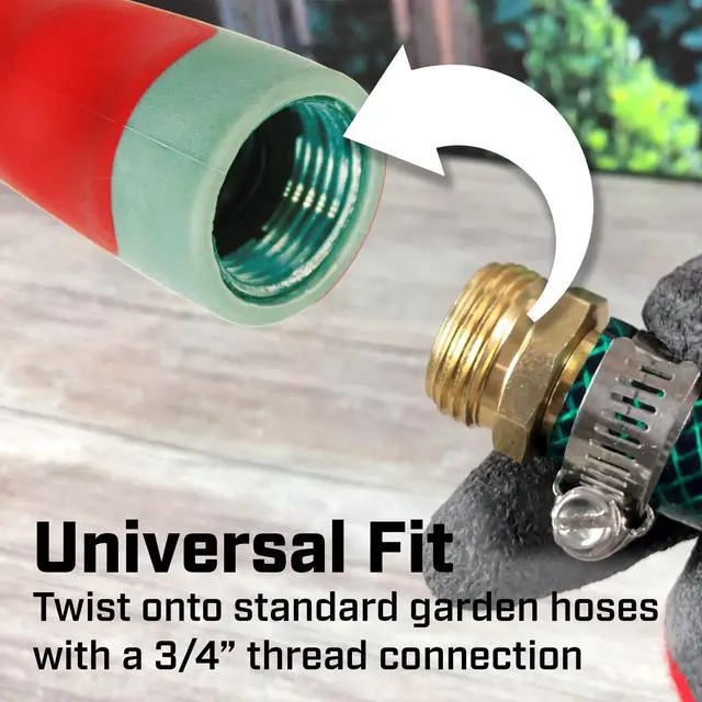 Alt view image 5 of 7 - USA 4693: High Temp, Hot Water Pistol Grip Spray Nozzle with Threaded Connection, Stream Spray for Cleaning, Washing Cars, Watering and Outdoor Jobs, Red/Black