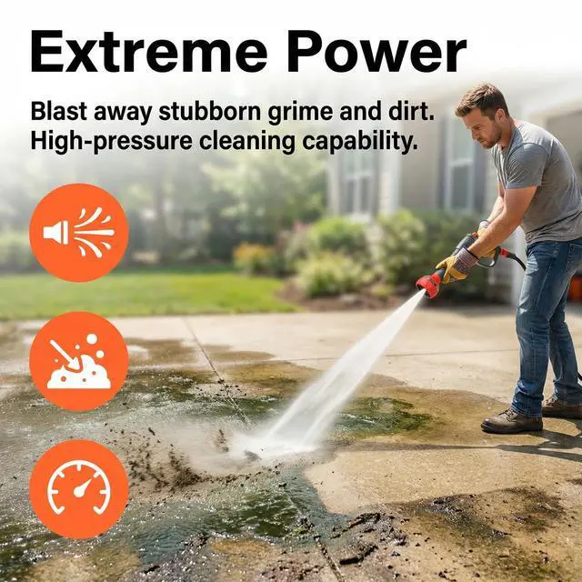 Alt view image 7 of 7 - Garden Hose Nozzle Sprayer-This High Heavy-Duty Spray Nozzle Offer 9 Watering Patterns for Watering Plants,Lawns &Gardens,Washing Cars,Household Cleaning and Showering Pets (Orange-grey)