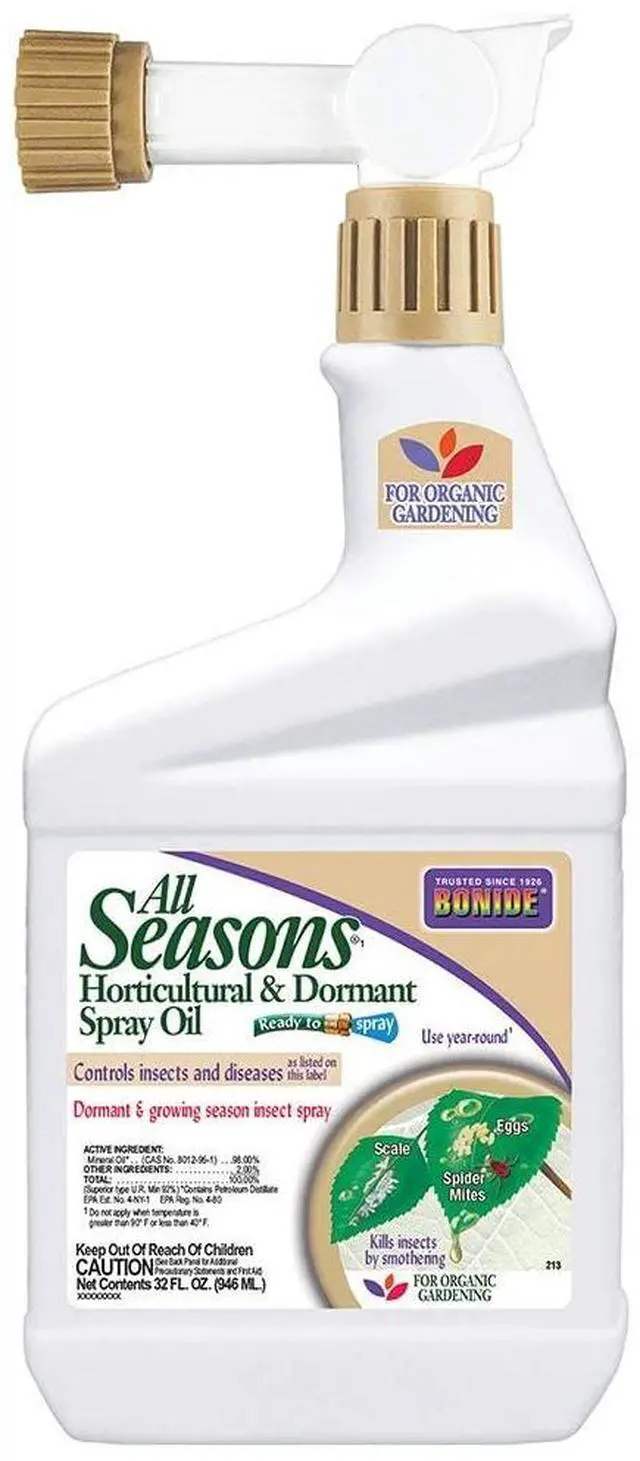 Main image of All Seasons Horticultural & Dormant Spray Oil, 32 oz Ready-to-Spray, Disease Prevention and Insect Killer for Organic Gardening