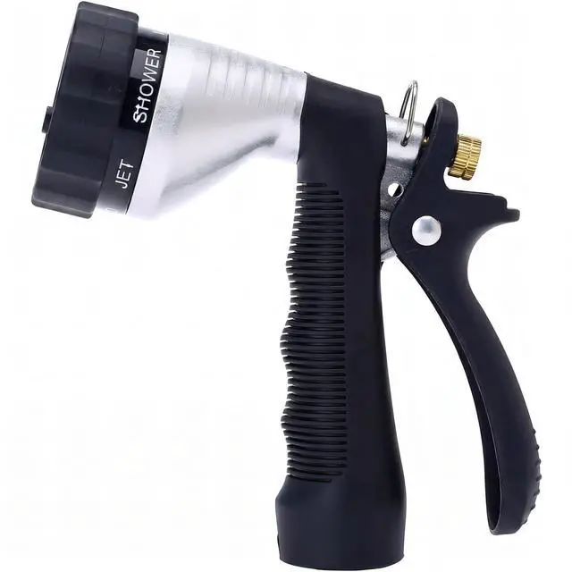 Main image of Water Hose Nozzle Spray Nozzle, Metal Garden Hose Nozzle with Adjustable Spray Patterns, Perfect for Watering Plants, Washing Cars and Showering Pets