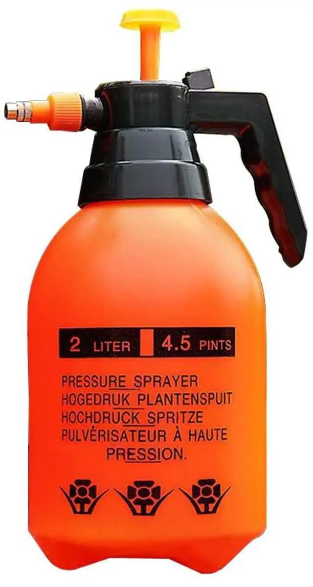 Main image of 1 Pcs Garden Pump Sprayer, 0.5Gallon/68oz Hand-held Lawn Pressure Orange Spray Bottle with Adjustable Nozzle (FKM Gasket Update)