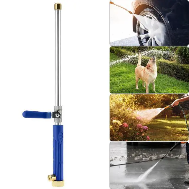 Alt view image 2 of 6 - High Pressure Power Washer Wand, Water Hose Nozzle with 2 Spray Tips, Adjustable Watering Sprayer Cleaning Tool
