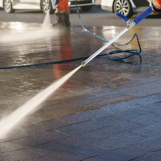 Alt view image 6 of 6 - High Pressure Power Washer Wand, Water Hose Nozzle with 2 Spray Tips, Adjustable Watering Sprayer Cleaning Tool