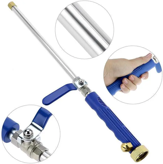 Alt view image 4 of 6 - High Pressure Power Washer Wand, Water Hose Nozzle with 2 Spray Tips, Adjustable Watering Sprayer Cleaning Tool
