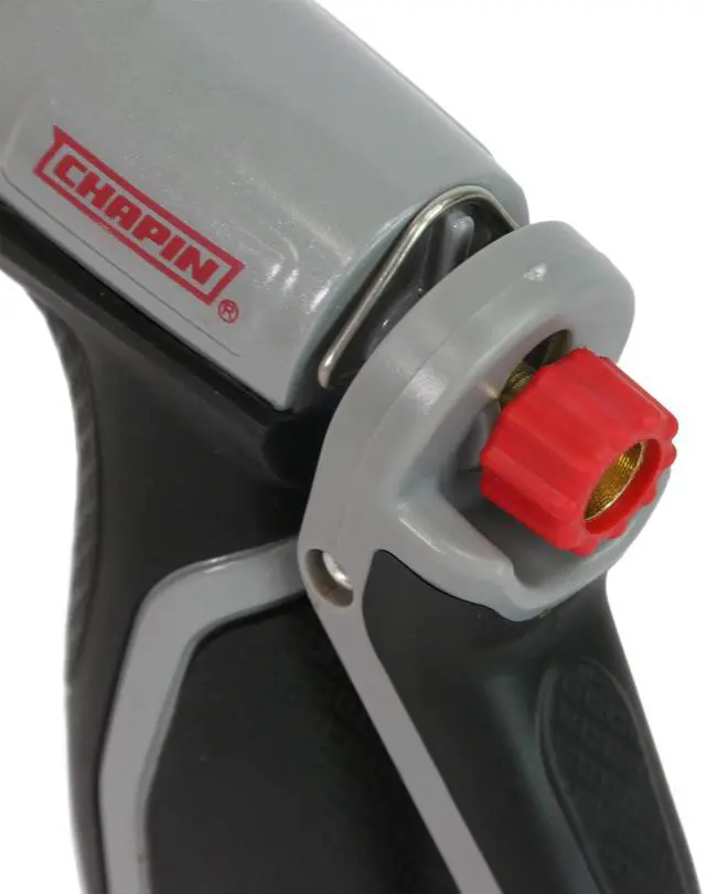 Alt view image 4 of 6 - 46847: 9-Pattern Garden Hose Spray Nozzle with Rear Trigger Grip, Threaded Connection Fits Standard Garden Hose, for Gardening, Landscaping, Watering and Outdoor Jobs, Red/Black/Grey