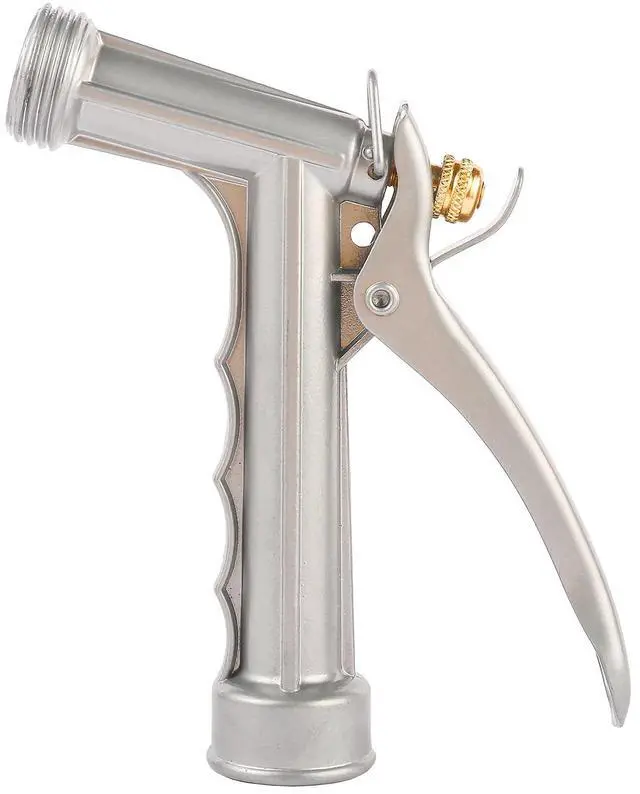 Alt view image 3 of 7 - Garden Hose Nozzle, Water Hose Sprayer Nozzle with Threaded Front, Full Size Zinc Metal Pistol Grip High Pressure Nozzle, Adjustable Spray Water Flow for Watering, Washing, Cleaning (2 Pack)