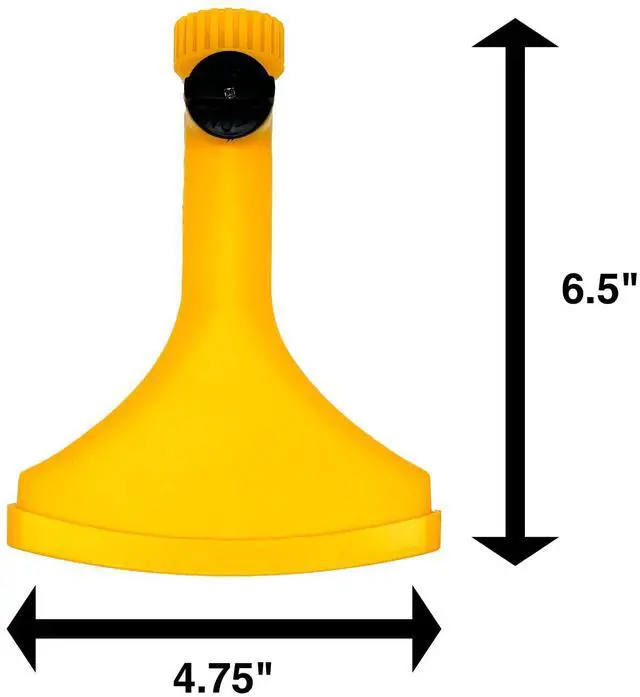 Alt view image 2 of 2 - Goods Value Fan Spray Nozzle - Plastic Nozzle for Garden Hose - Adjustable Shut Off Valve - Metal Spike for Lawn Watering or Folds for Hand Watering - Soft Fan Spray Easy on Plants