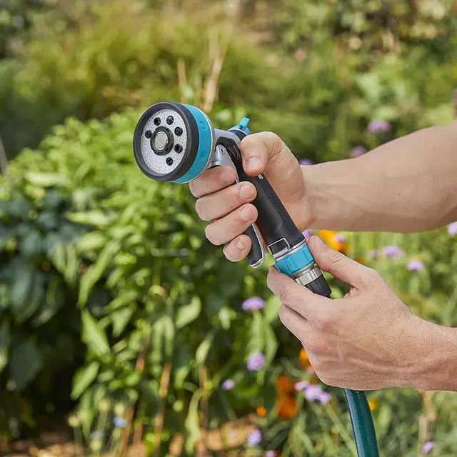 Alt view image 2 of 6 - Heavy Duty Front Control Garden Hose Nozzle with 8 Pre-set Spray Patterns, Water Hose Nozzle for Watering Garden or Lawn