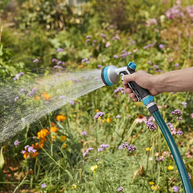 Alt view image 3 of 6 - Heavy Duty Front Control Garden Hose Nozzle with 8 Pre-set Spray Patterns, Water Hose Nozzle for Watering Garden or Lawn