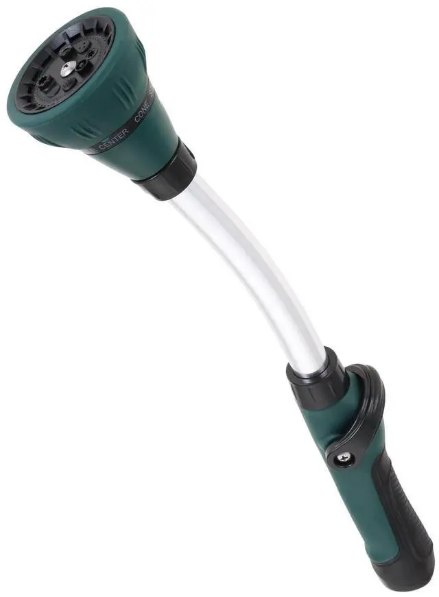 Main image of Watering Wand, 15 Inches Sprayer Wand Garden Hose Nozzle with 8 Adjustable Watering Patterns and Thumb Control Shut Off Valve for Showering Dog, Clean the ground, Car Wash, Lawn and Garden (Green)