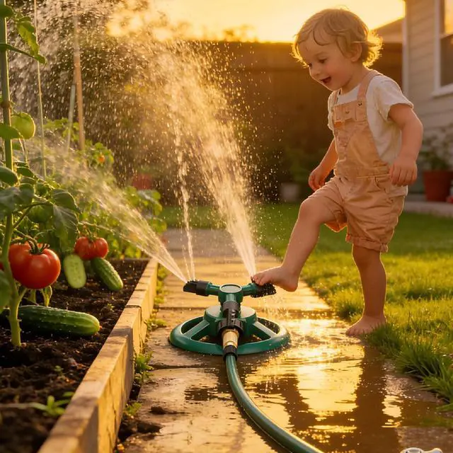 Alt view image 7 of 7 - Sprinklers for Yard, Lawn & Garden Sprinkler Automatic 360 Rotating for Large Area Coverage, Grass Water Sprinkler for Kids and Pets Water Fun