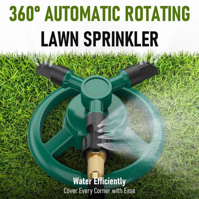 Alt view image 3 of 7 - Sprinklers for Yard, Lawn & Garden Sprinkler Automatic 360 Rotating for Large Area Coverage, Grass Water Sprinkler for Kids and Pets Water Fun