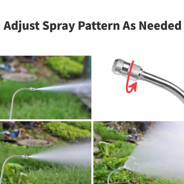 Alt view image 3 of 6 - Mist Watering Wand For Hanging Baskets,25 Inch Spray Wand With Adjustable Nozzle, Car Pet Window Cleaning Tool, Great For Watering Seedbeds, Hanging Plants, Deck Plants.90-degree curved nozzle