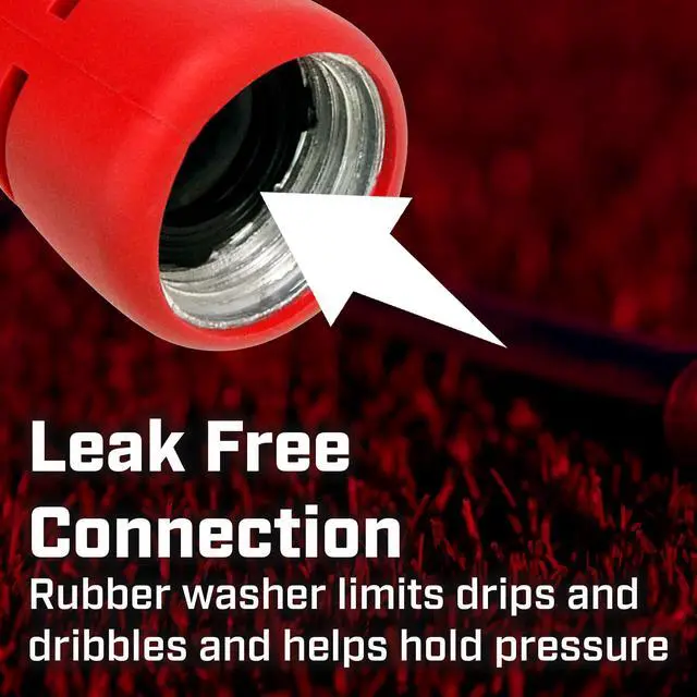 Alt view image 3 of 7 - 4608: Adjustable Cone Tip Garden Hose Spray Nozzle with Rear Trigger Grip, Threaded Connection Fits Standard Garden Hose, for Gardening, Landscaping, Watering and Outdoor Jobs, Red/Black