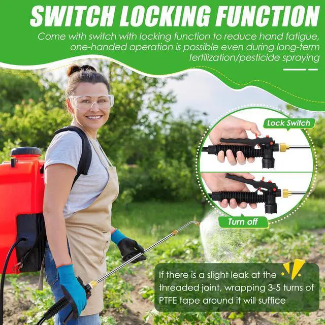 Alt view image 4 of 7 - Replacement Sprayer Wand Compatible with PetraTools & Greenworks, Retractable 29" Stainless Steel Pump Action Pressure Sprayer with Adjustable Nozzle, Trigger Wand & Hose