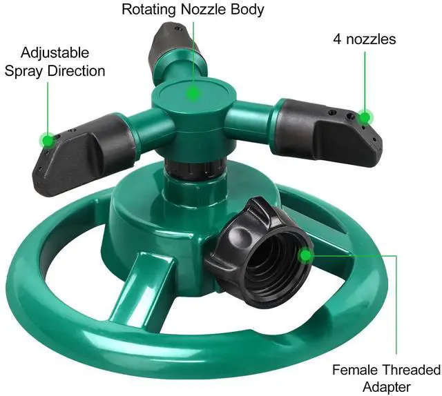 Alt view image 3 of 7 - Sprinklers for Yard, Rotating Lawn and Garden Sprinkler for Large Area Coverage, Yard Sprinklers for Kids and Pets Playing
