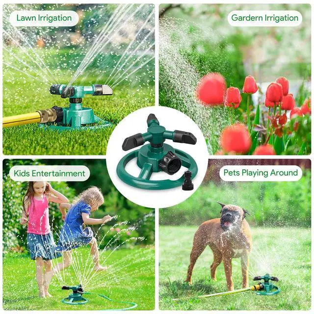 Alt view image 7 of 7 - Sprinklers for Yard, Rotating Lawn and Garden Sprinkler for Large Area Coverage, Yard Sprinklers for Kids and Pets Playing