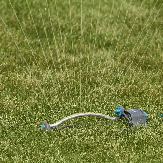 Alt view image 4 of 5 - Adjustable Rectangular Lawn Sprinkler, Water Sprinkler for Large Area Coverage, Hose Sprinkler for Lawn and Garden, Gray