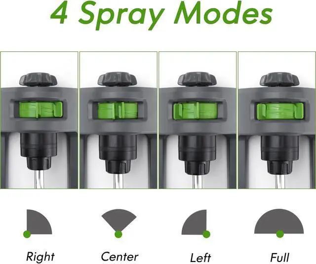 Alt view image 4 of 7 - Lawn Sprinkler, 18-Hole Brass Nozzle Oscillating Sprinkler, Garden Tool for Lawns up to 3,600 Square Feet, Jet Cleaning Needle Hidden on the End of the Product, Gray