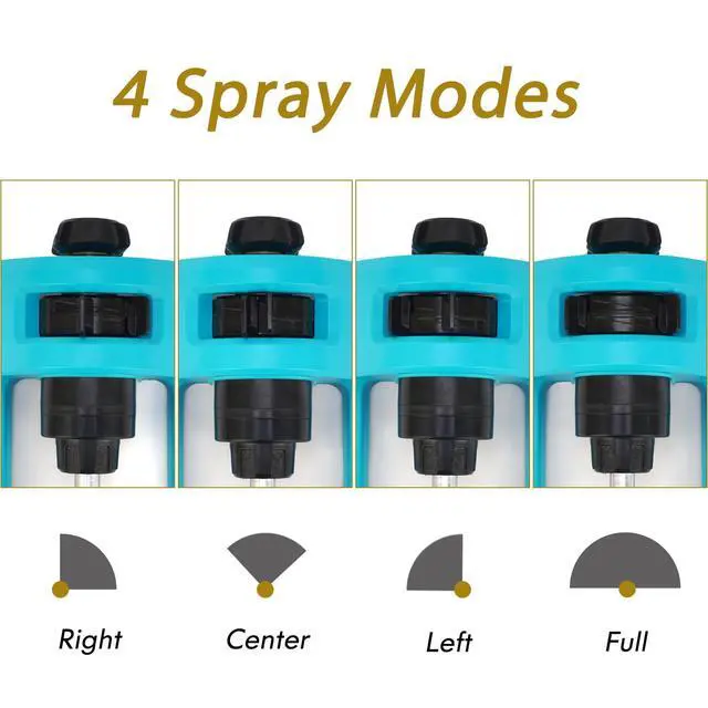 Alt view image 3 of 7 - Lawn Sprinkler, 18 Brass Nozzles Garden Water Oscillating Sprinkler for Yard Covers up to 3,600 sq.ft, Heavy Weight Base, Built-in Spray Jet Cleaning Needle