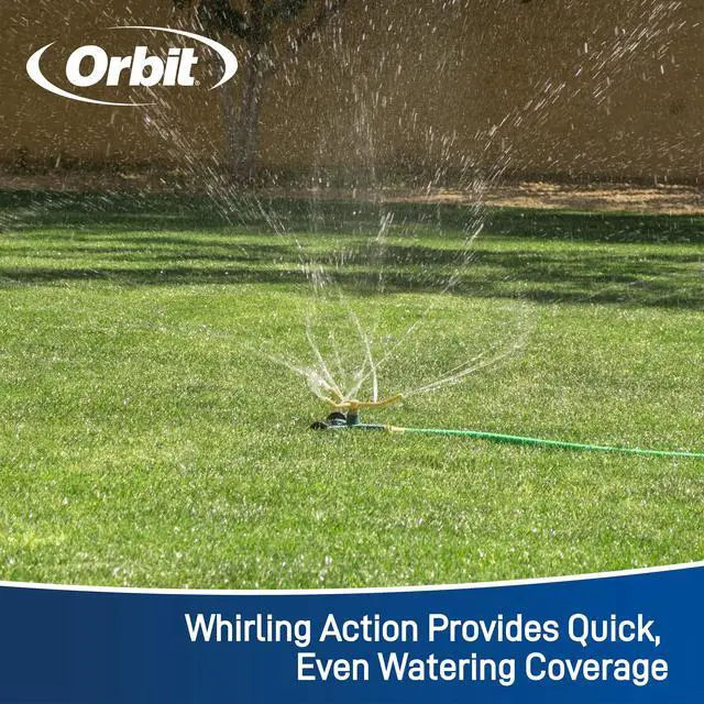 Alt view image 2 of 6 - 58257N Lawn and Garden 3-Arm Metal Sprinkler with Wheel Base