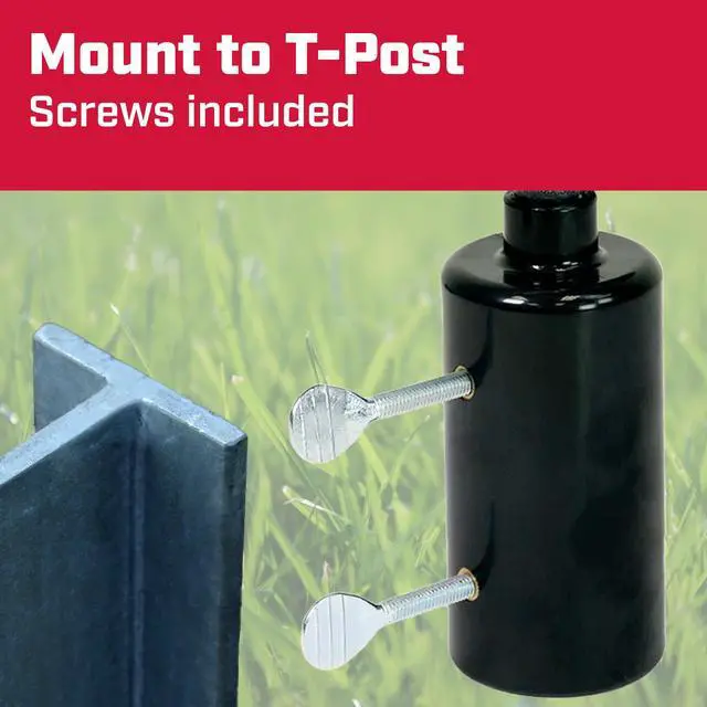 Alt view image 3 of 7 - 4984: T-Post Impact Sprinkler, 360 Degree Automatic Impact Sprinkler for Small Gardens and Lawns, Up to 85ft Coverage Area, Red